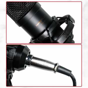 Gambar produk TaffSTUDIO Mikrofon Kondenser XLR Condenser Microphone with Holder - BM-800