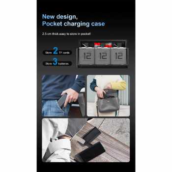 Gambar produk TELESIN Charger Baterai Box Kamera GoPro Hero 9 to 12 with 2 Battery - S0-ECB-01-TGP