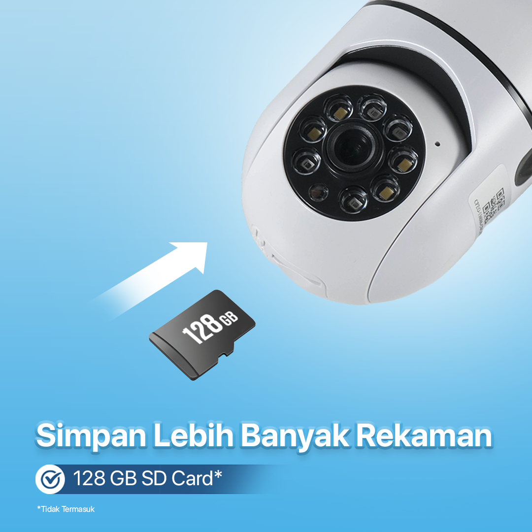 Yunyi CCTV IP Camera 1MP 1080P E27 Wireless Dual Light IR Sensor - YY012 Gambar produk Yunyi CCTV IP Camera 1MP 1080P E27 Wireless Dual Light IR Sensor - YY012