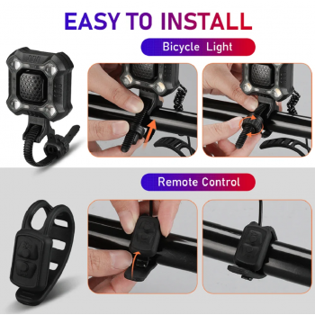 Gambar produk LIDS Lampu Depan Sepeda Klakson 2 in 1 LED Rechargeable 1200mAh - XA-324