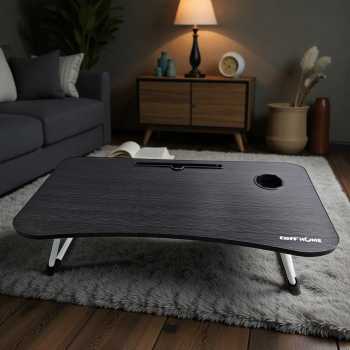 Gambar produk TaffHOME Meja Lipat Belajar Kerja Foldable 80x39.5cm with Cup Slot - DCV40