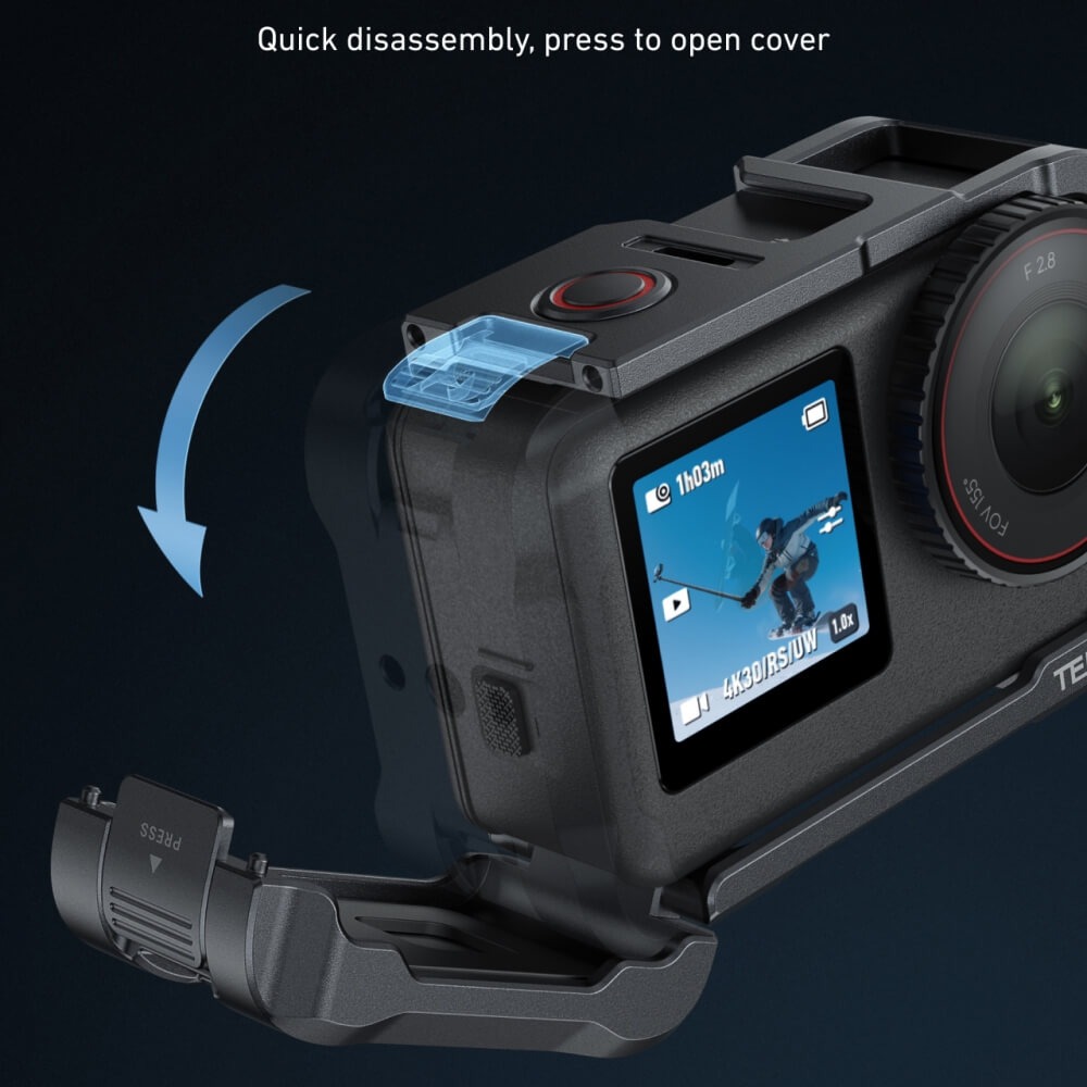 Gambar produk TELESIN Case Pelindung Kamera Aksi DJI Osmo Action 6 Protective Frame - S6-FMS-35-TDJ