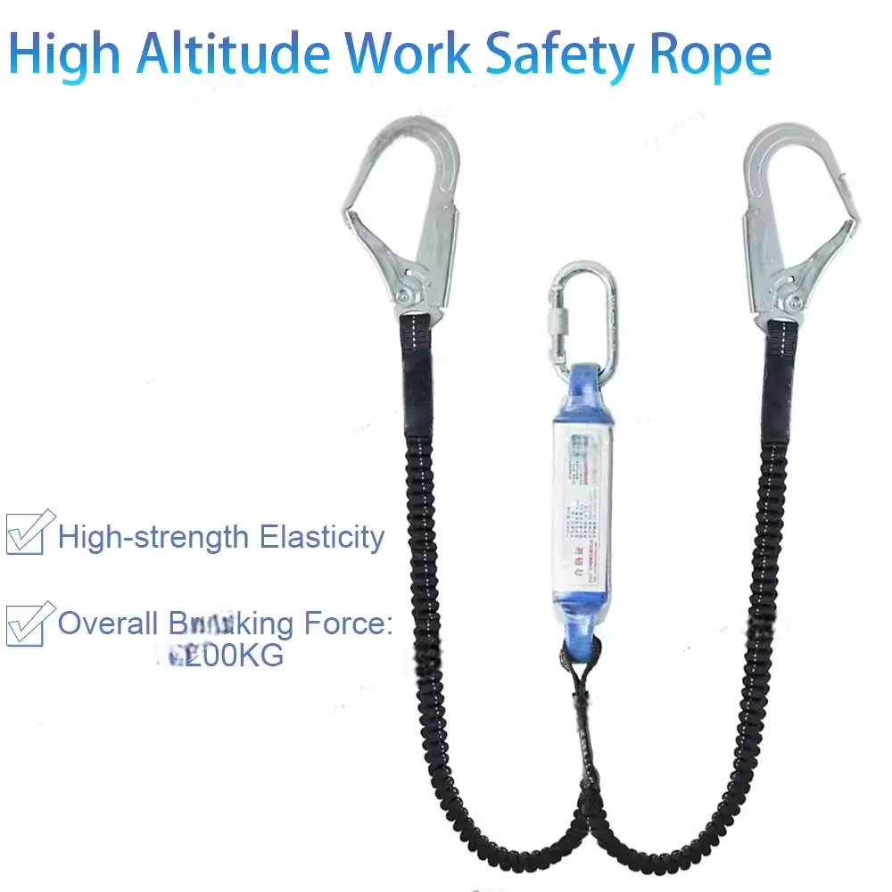 Gambar produk LUX Tali Safety Konstruksi 25KN Double Hook Anti Fall with Buffer Bag - KKN2