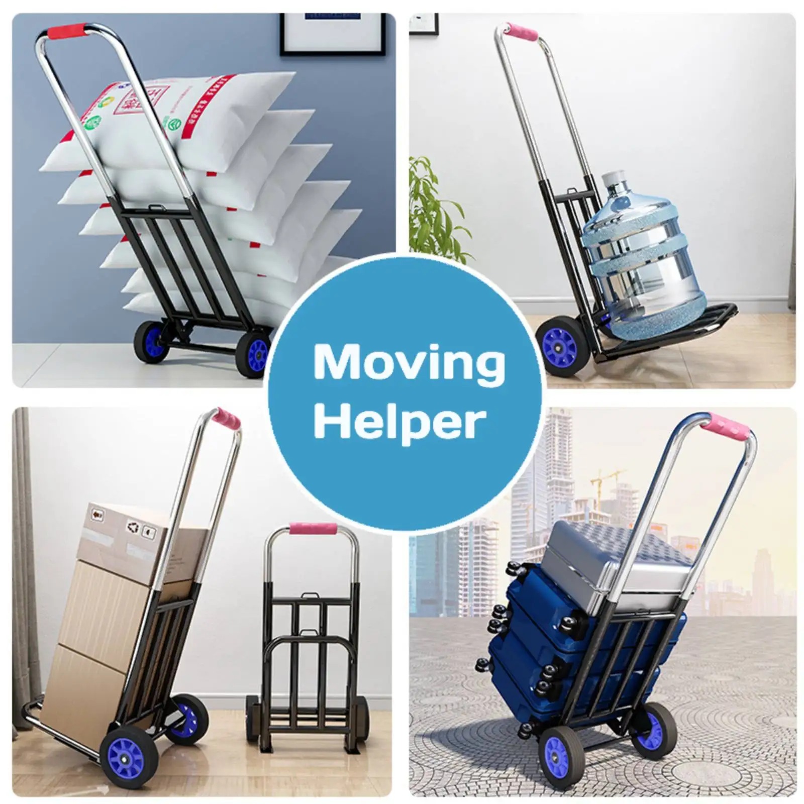 HAOTOOLS Troli Barang Lipat Foldable Trolley Cart Telescopic PU Wheels - HT-20 Gambar produk HAOTOOLS Troli Barang Lipat Foldable Trolley Cart Telescopic PU Wheels - HT-20