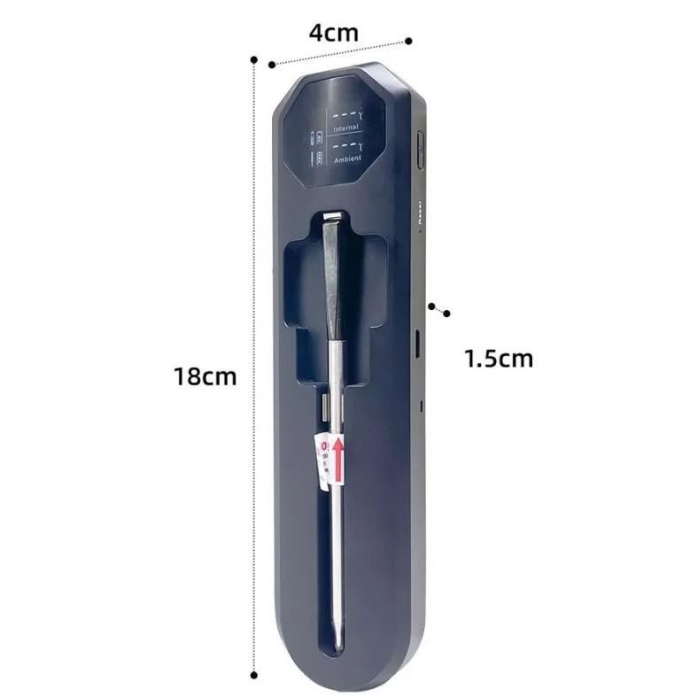 Temprobe Termometer Makanan Daging Digital Wireless Bluetooth 1 Probe - DT-131 Gambar produk Temprobe Termometer Makanan Daging Digital Wireless Bluetooth 1 Probe - DT-131