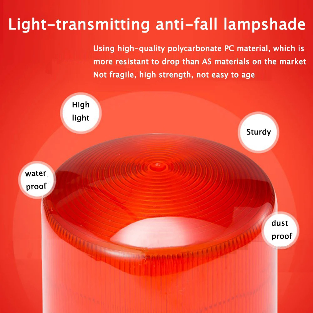 Gambar produk NANYI Warning Light Rotary Lamp LED Alarm Waterproof 220V 10W Silent - LTE-1101J