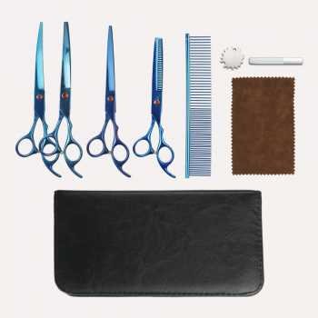 Gambar produk Besmal Set Gunting Grooming Perawatan Bulu Anjing 5in1 - 4CR