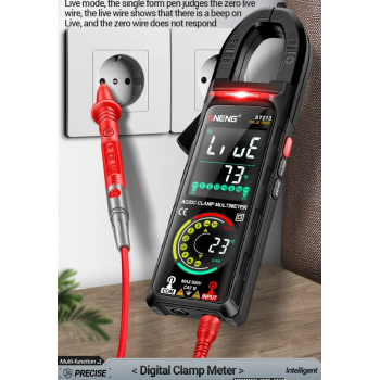 Gambar produk ANENG Clamp Meter Digital Multimeter 6000 Count Dual Screen NCV Tester - ST213