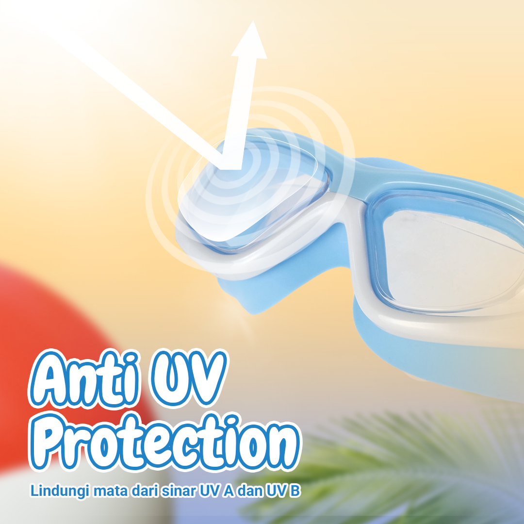 Chanskyu Kacamata Renang Anak Anti Fog UV Protection with Earplug - CK185 Gambar produk Chanskyu Kacamata Renang Anak Anti Fog UV Protection with Earplug - CK185
