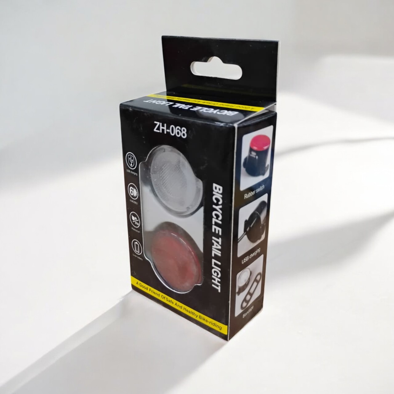 Gambar produk LIDS Lampu Sepeda Depan Belakang LED Rechargeable Waterproof 1 Set - ZH-068