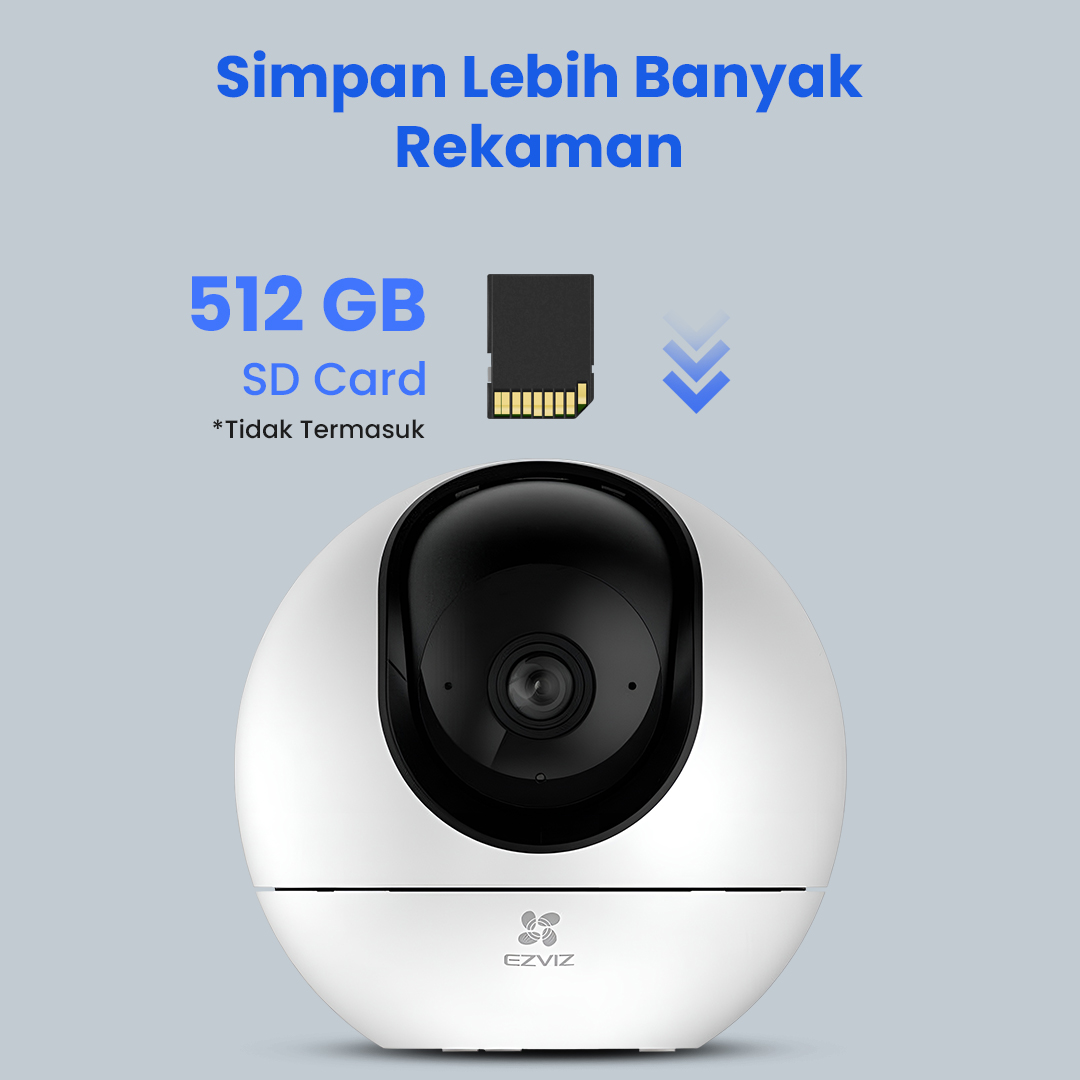 Gambar produk EZVIZ Kamera CCTV PTZ WiFi Smart IP Camera AI Tracking 3K 5MP - H6