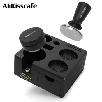 ALIKISSCAFE Coffee Tamper Station Espresso Portafilter 178x178x76mm - AK-324