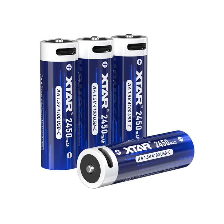 XTAR Baterai Rechargeable AA Type C 1.5V 2A 2450mAh 4 PCS - XT-24 Gambar produk XTAR Baterai Rechargeable AA Type C 1.5V 2A 2450mAh 4 PCS - XT-24
