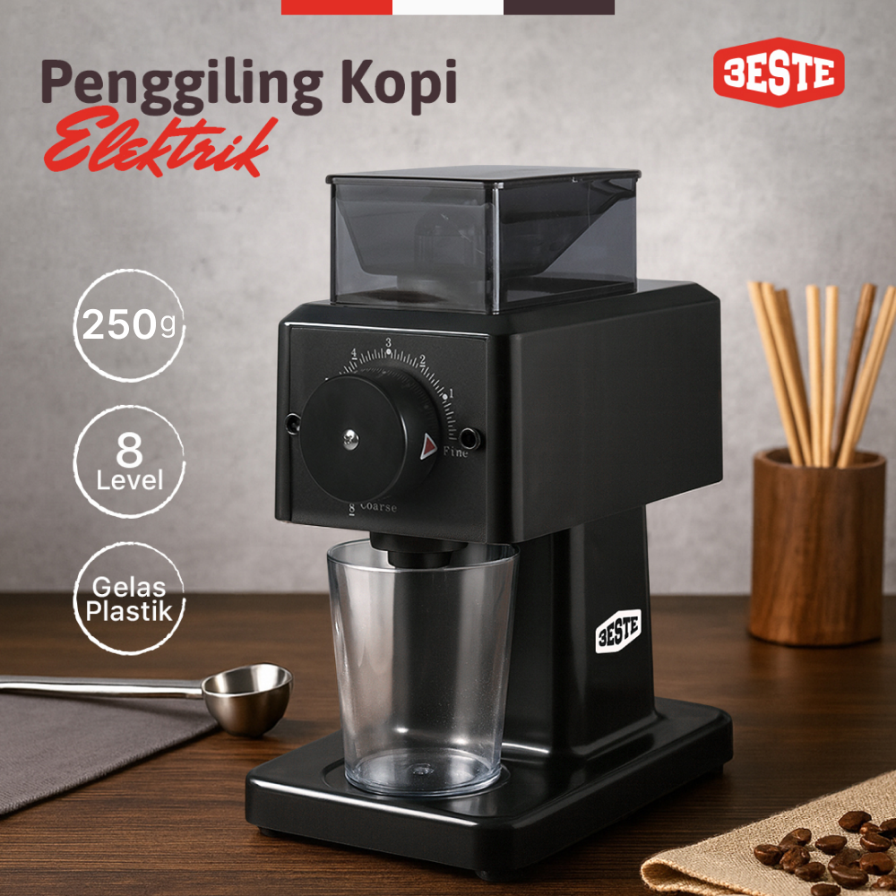 Gambar produk Trieste Alat Penggiling Biji Kopi Elektrik Coffee Bean Grinder 250g Plastic Cup - N800