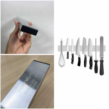 Gambar produk TaffHOME Gantungan Pisau Magnet Adhesive Knife Holder Waterproof 40cm - DS1384