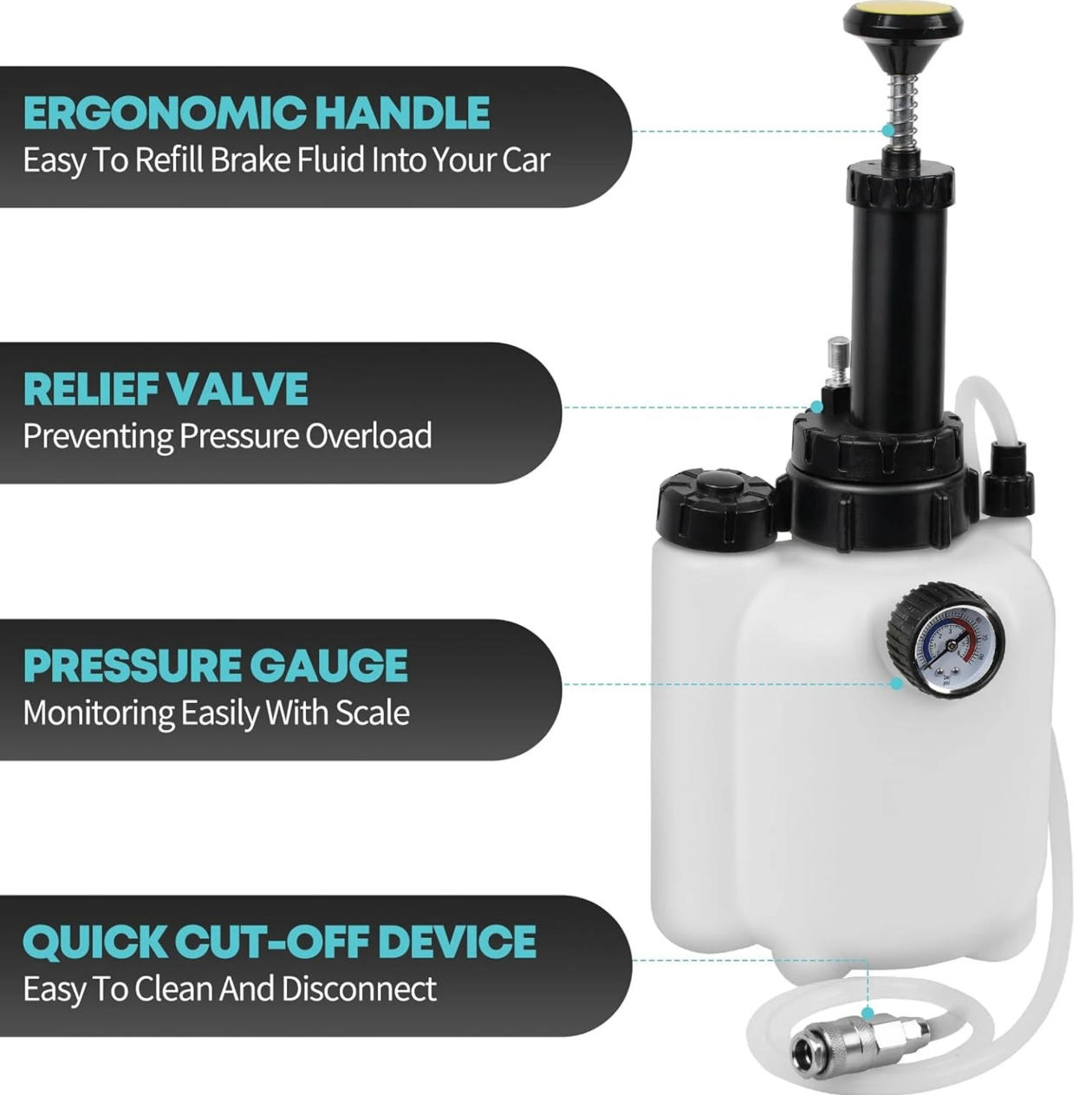 Gambar produk CHIGE Alat Pengganti Minyak Rem Mobil Vacuum Brake Fluid Pump 1 Set 3L - CH56