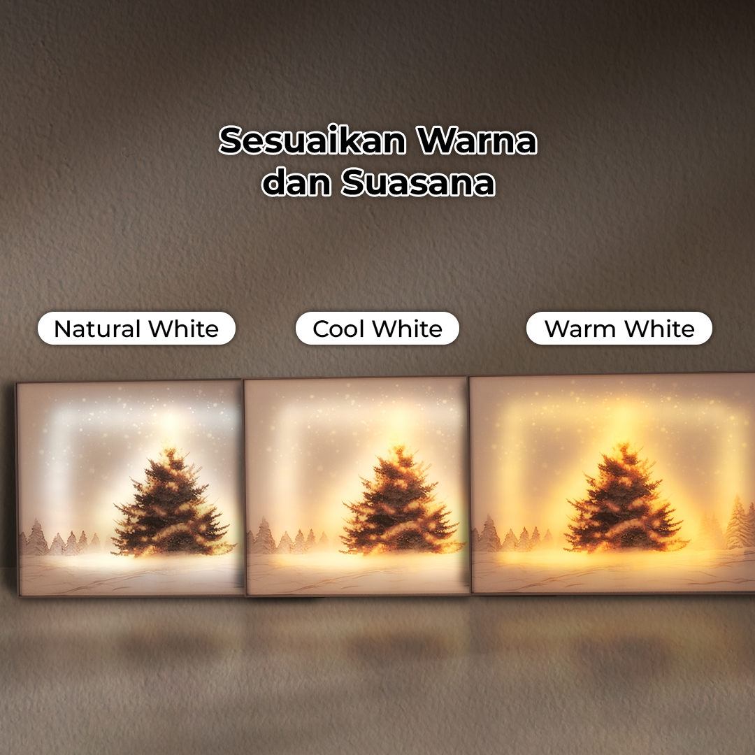 Gambar produk YORYZENG Lampu Meja Hias Lukisan 3in1 Color LED USB 30.5cm Christmas Tree - YY31