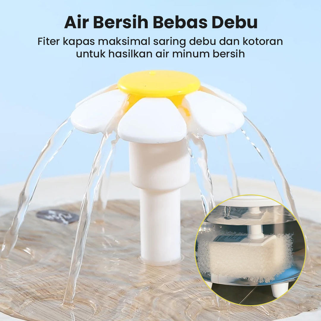 XIAOHUA Pet Water Dispenser Fountain Tempat Minum Kucing Anjing 1.5L EU Plug - X-15 Gambar produk XIAOHUA Pet Water Dispenser Fountain Tempat Minum Kucing Anjing 1.5L EU Plug - X-15