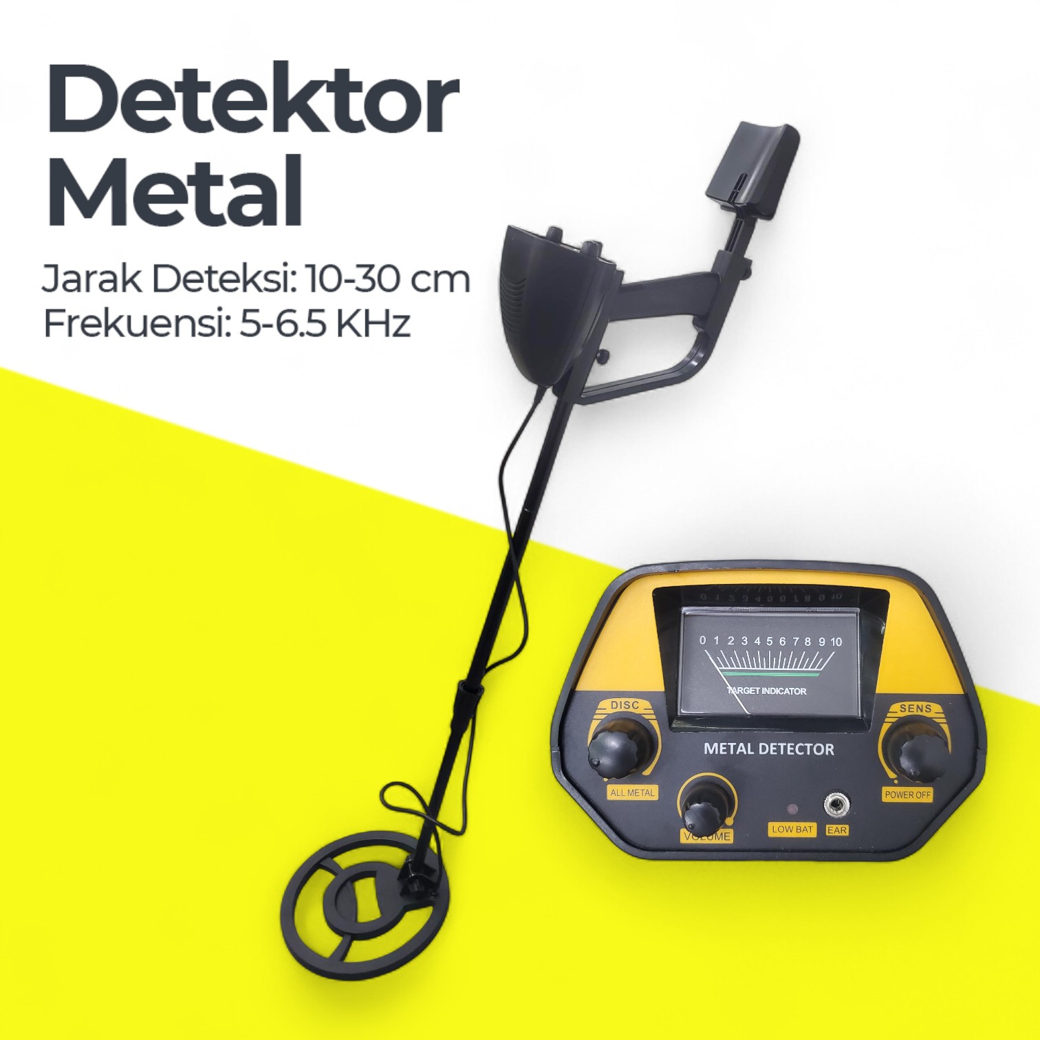 TIANLILONG Pendeteksi Logam Metal Gold Silver Detector 9V 10-30cm - GTX4080Y Gambar produk TIANLILONG Pendeteksi Logam Metal Gold Silver Detector 9V 10-30cm - GTX4080Y