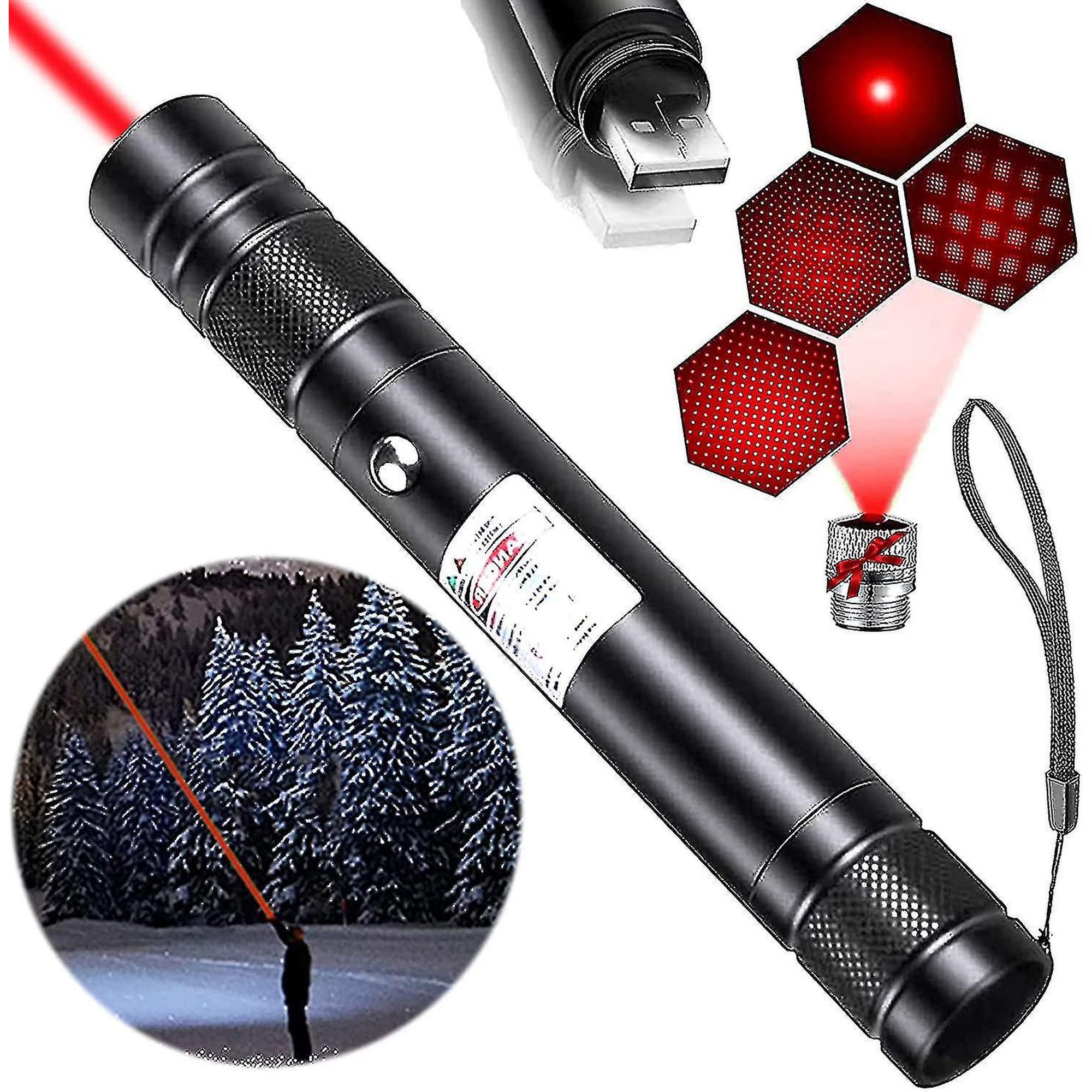 WUIVI Laser Pointer Beam Star Pattern USB Rechargeable 200mAh Red Light - WV-710 Gambar produk WUIVI Laser Pointer Beam Star Pattern USB Rechargeable 200mAh Red Light - WV-710
