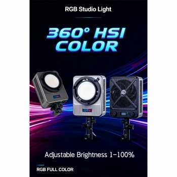 Gambar produk LIYADI Lampu Studio Fotografi COB LED RGBW 24 Mode TFT Display 230W - G230