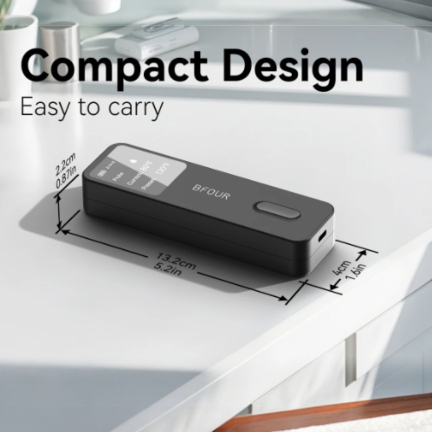 BFOUR Termometer Makanan Digital Daging BBQ Bluetooth Screen 1 Probe - BF-30 Gambar produk BFOUR Termometer Makanan Digital Daging BBQ Bluetooth Screen 1 Probe - BF-30