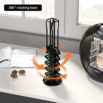 REVOLVE Rak Kapsul Kopi Putar Espresso Storage Organizer 40 Pods - RV-90