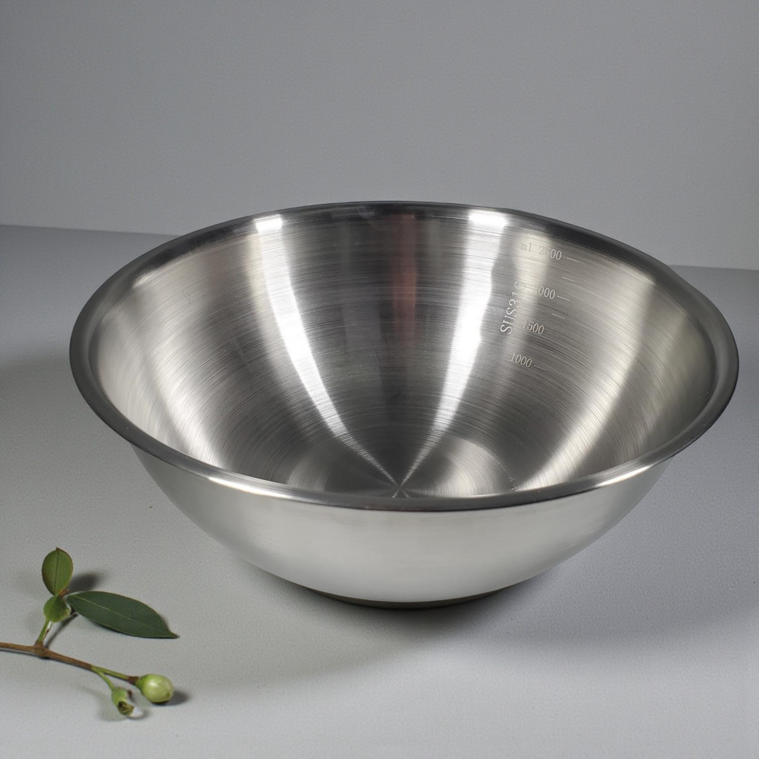 Eggy Wadah Salad Adonan Kue Serbaguna Mixing Bowl Stainless Steel 201 2500ml - INU69 Gambar produk Eggy Wadah Salad Adonan Kue Serbaguna Mixing Bowl Stainless Steel 201 2500ml - INU69