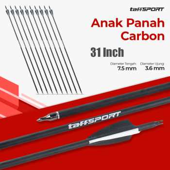 TaffSPORT Anak Panah Carbon Sport Equipment Spine 500 31 Inch 12 PCS - CE31