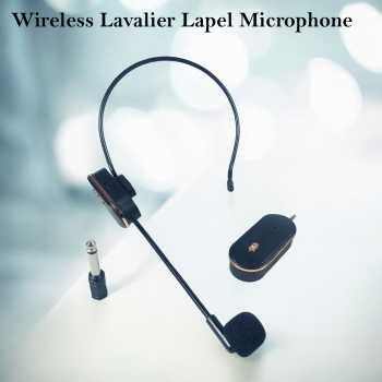 CLOVEY Wireless Lavalier Lapel Microphone 6.35mm Adapter 2.4GHz 300mAh - SI08