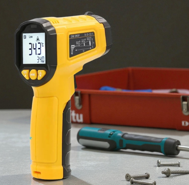 KOLA Termometer Industrial Digital Thermogun Infrared Laser LCD - TS380 Gambar produk KOLA Termometer Industrial Digital Thermogun Infrared Laser LCD - TS380