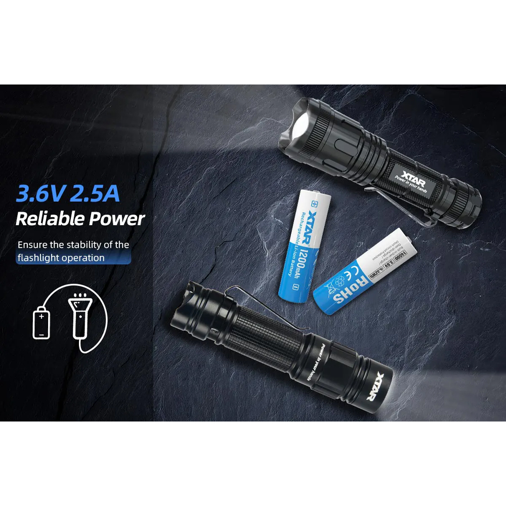 Gambar produk XTAR Baterai Rechargeable 14500 Li-Ion 1200mAh 3.6V 2.7A 1 PCS - XT-120