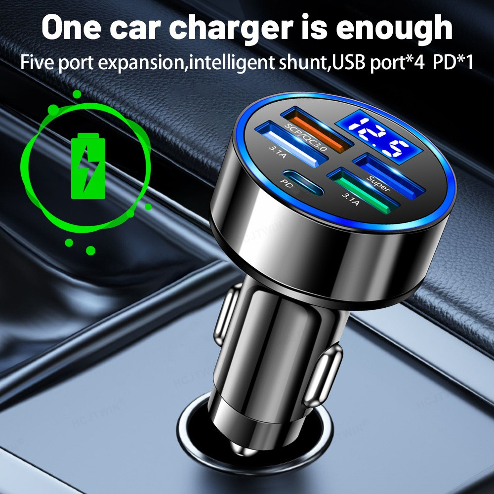 EOKING Car Charger Mobil Fast Charging PD QC 3.0 USB Type C Port - C9 Gambar produk EOKING Car Charger Mobil Fast Charging PD QC 3.0 USB Type C Port - C9