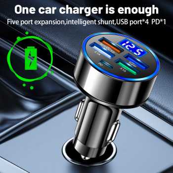 EOKING Car Charger Mobil Fast Charging PD QC 3.0 USB Type C Port - C9