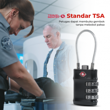 Gambar produk CoolCell Gembok Koper Angka 3 Digit Suitcase Password TSA Lock - TSA007