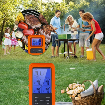 Gambar produk Laserpwr Termometer Makanan Digital Wireless Daging Kopi Susu 4 Probe - TP40