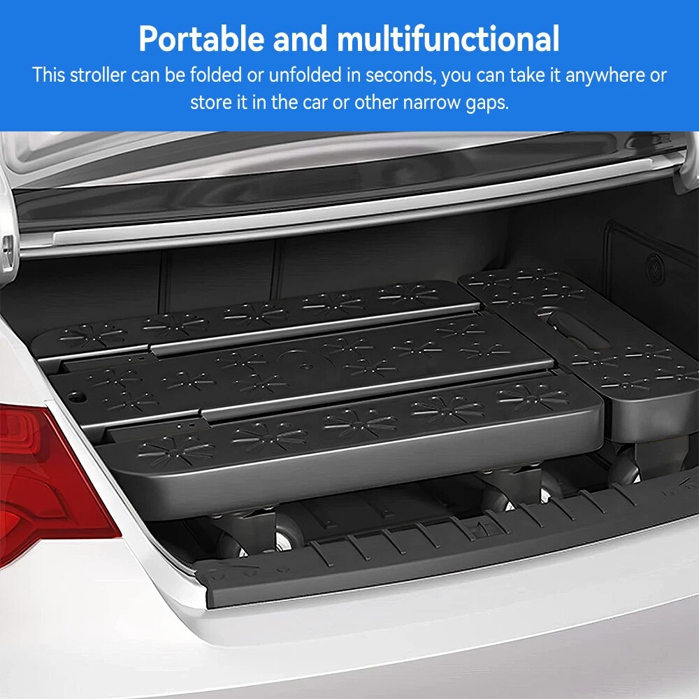 Gambar produk NIAN Troli Barang Lipat Foldable Telescopic Flatbed Trolley 6 Wheels - N60