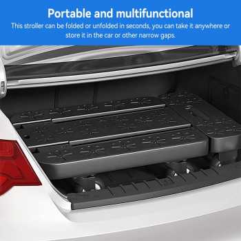 Gambar produk NIAN Troli Barang Lipat Foldable Telescopic Flatbed Trolley 6 Wheels - N60