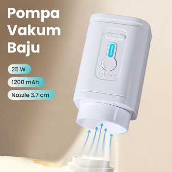 EIUDINS Pompa Vakum Baju Elektrik Travel Vacuum Bag Pump 25W 1200mAh - GR-107C2