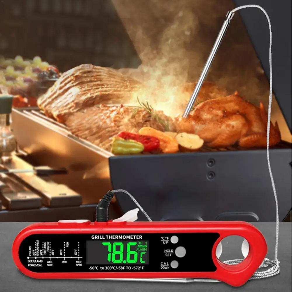 KKMOON Termometer Makanan Digital Daging Kopi Susu Dual Probe - B97A Gambar produk KKMOON Termometer Makanan Digital Daging Kopi Susu Dual Probe - B97A