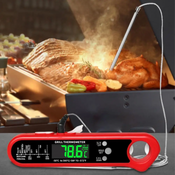 KKMOON Termometer Makanan Digital Daging Kopi Susu Dual Probe - B97A