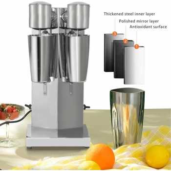 Gambar produk EJIN Mesin Milshake Machine Double Head Stainless Steel 18000 RPM 280W - MS-2