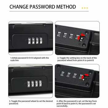 Gambar produk PIXARO Kotak Brankas Portable Lock Box 4 Digit Password Waterproof - G13