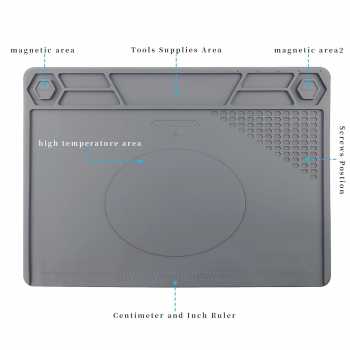 Gambar produk Vludiss Alas Matras Solder Heat Insulation Mat Magnetic 400x290mm - TE-616