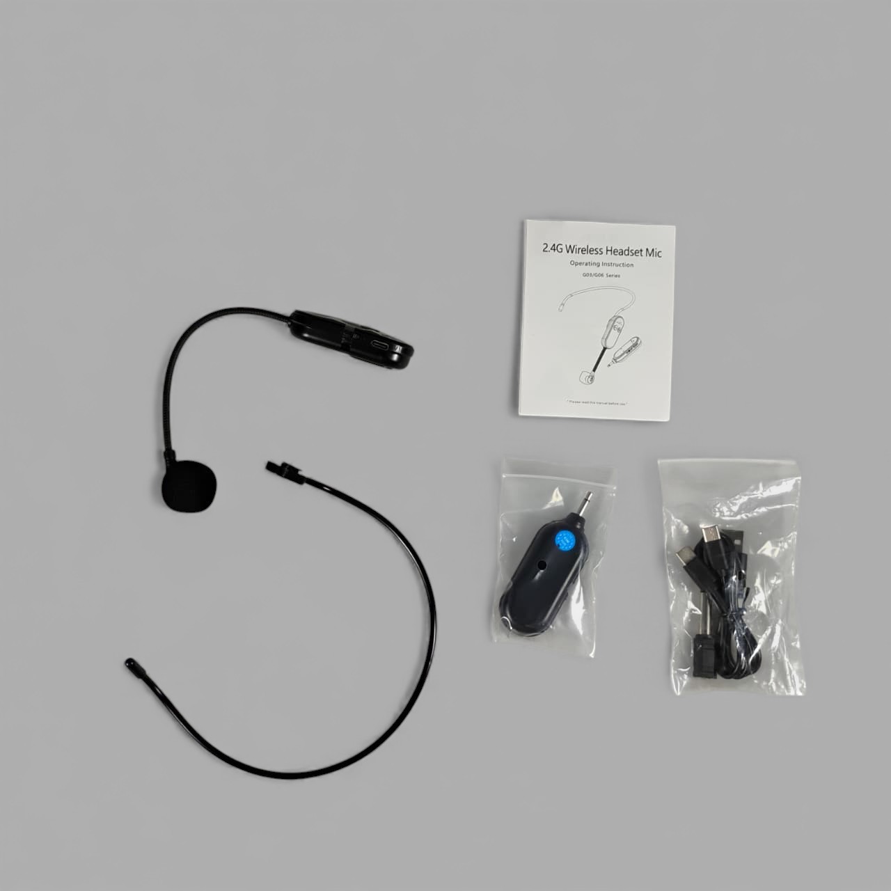 Gambar produk XIAOKA Wireless Microphone 2.4GHz Headset without Reverberation 120mAh - XK-120