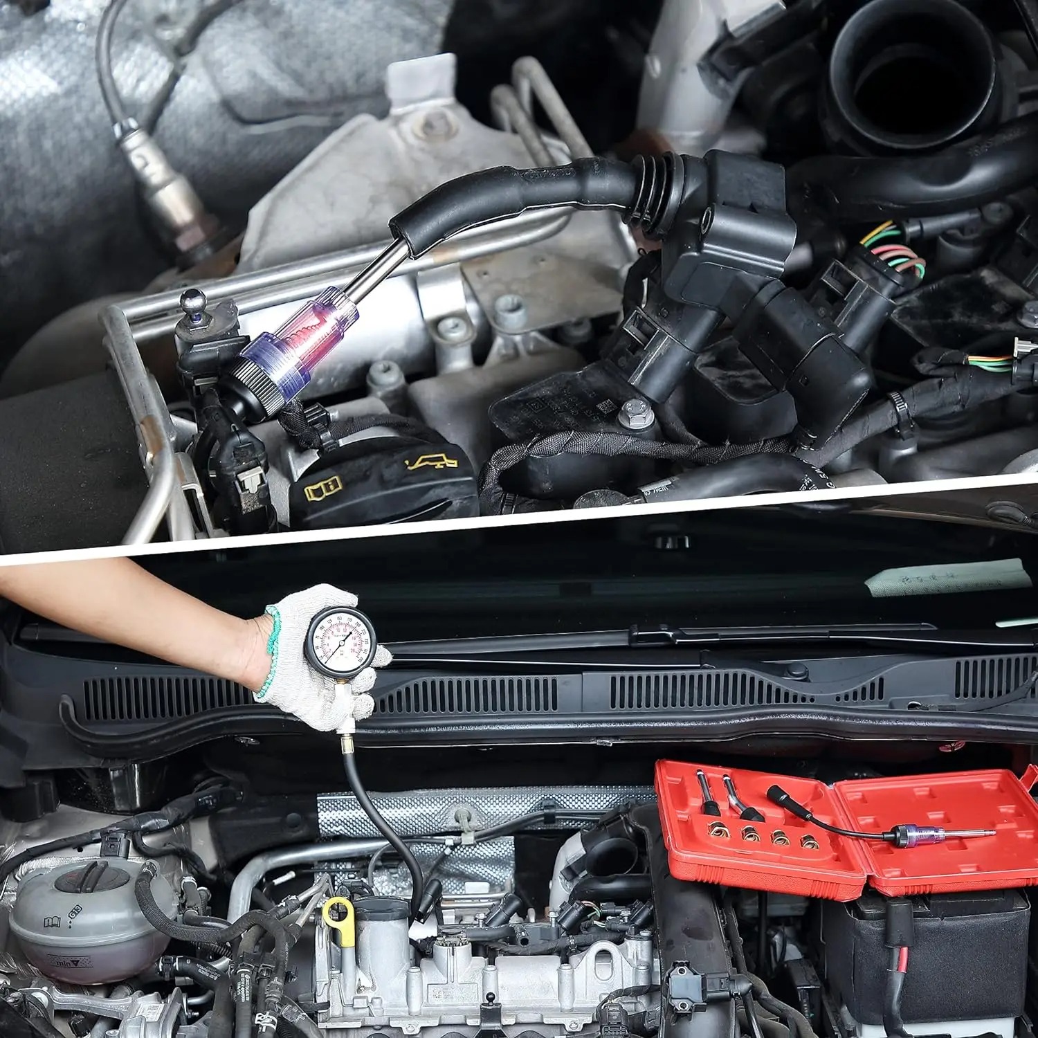 Gambar produk BOOMSTART Alat Tes Kompresi Mesin Diesel Cylinder Compression Tester - BM-20