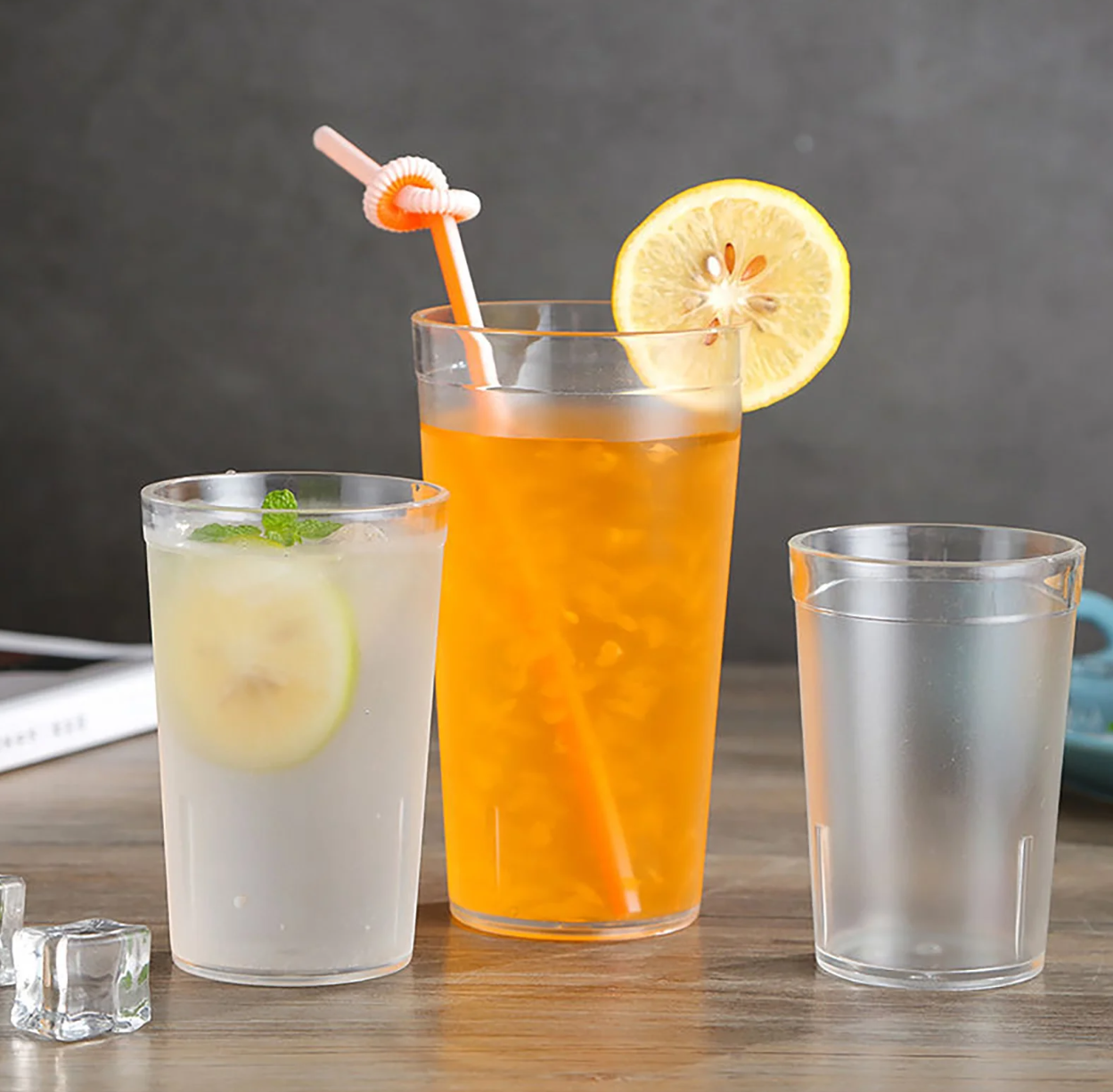 FARFI Gelas Minum Aesthetic Juice Water Cup Drinking Kitchen Acrylic 210ml - FR500 Gambar produk FARFI Gelas Minum Aesthetic Juice Water Cup Drinking Kitchen Acrylic 210ml - FR500