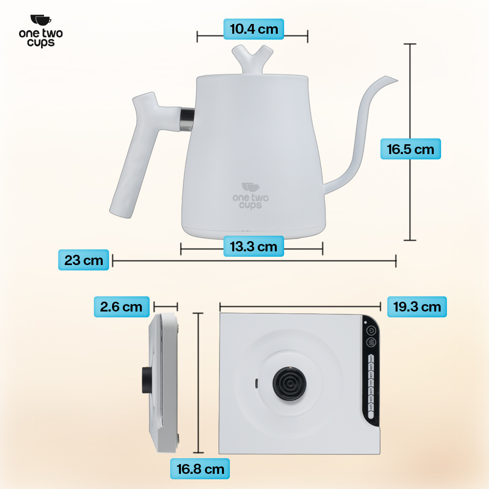 Gambar produk One Two Cups Teko Listrik Kopi Pemanas Air Heater Display 1000W 1L - HR-462