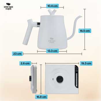 Gambar produk One Two Cups Teko Listrik Kopi Pemanas Air Heater Display 1000W 1L - HR-462