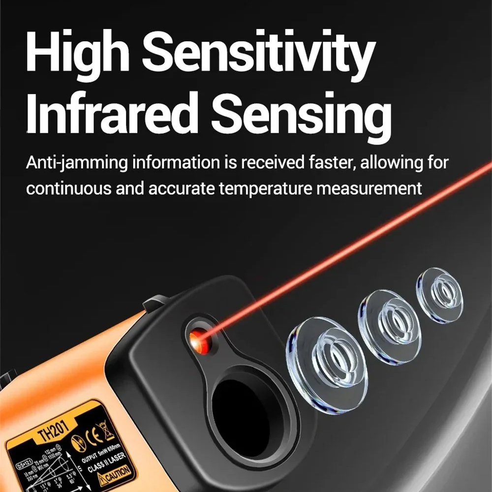 Gambar produk Daconovo Termometer Industrial Digital Thermogun Infrared Backlit LCD - CX6001